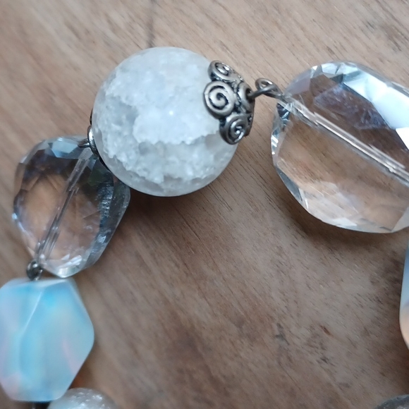 Bracelet white marble quartz stones moonstones - Picture 4 of 9